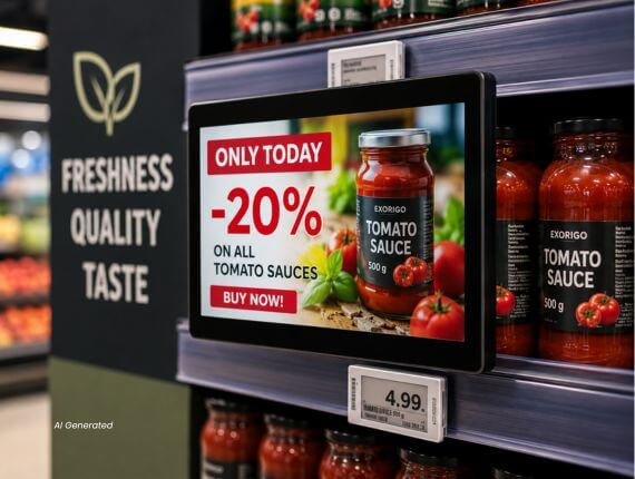 In-Store Retail Media: How does a shelf screen replace a flyer?